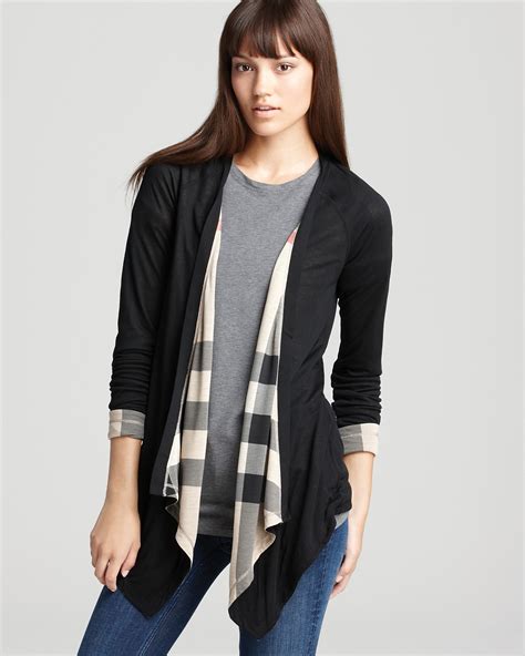 burberry waterfall cardigan black|Burberry Brit Waterfall Cardigan Women .